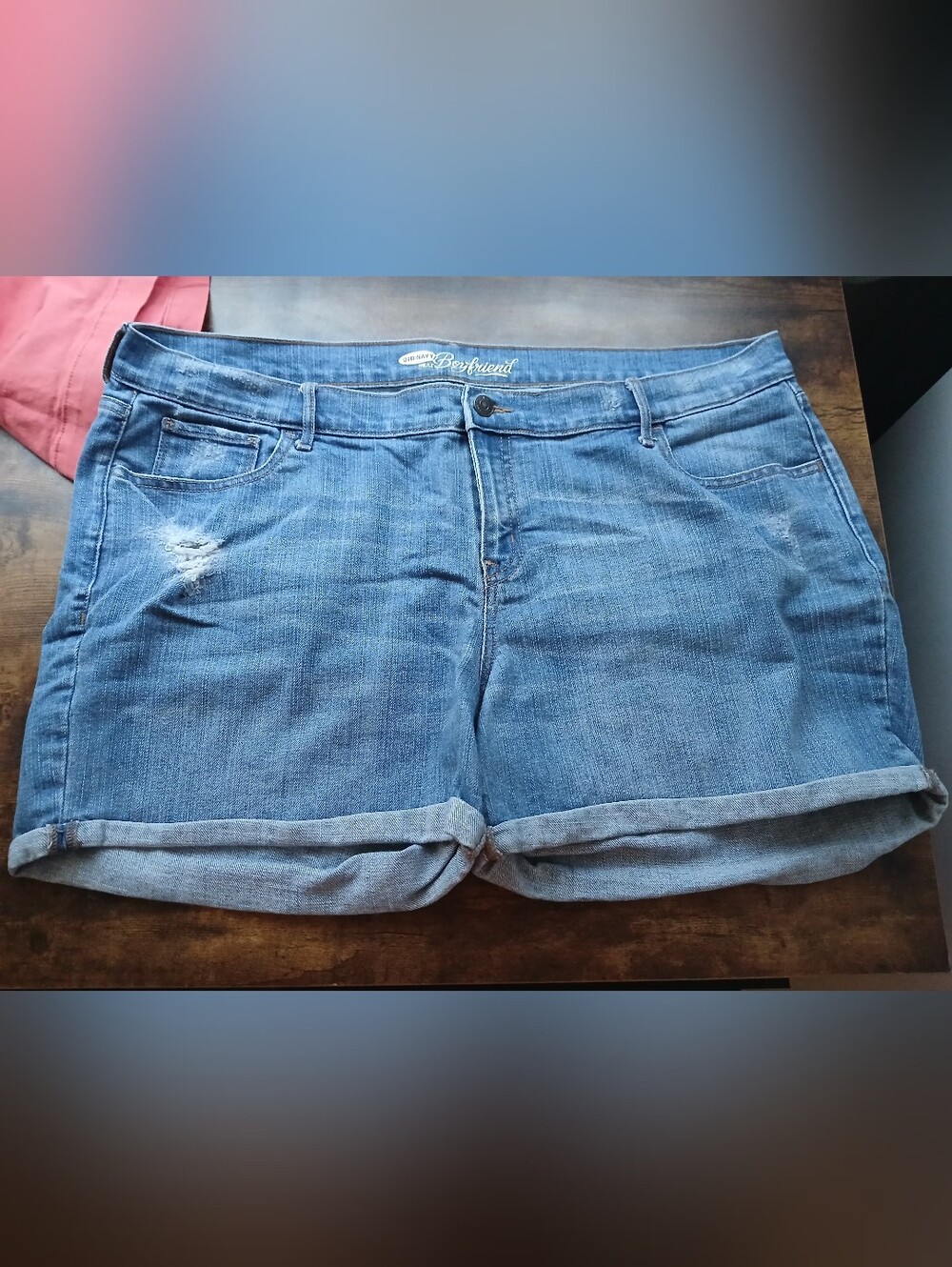 Old Navy Classic Mid-Blue Boyfriend Denim Shorts